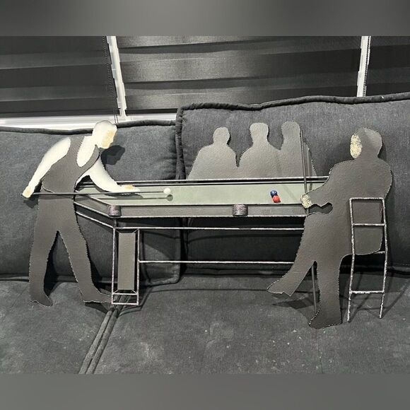 Curtis Jere Metal Sculpture - Billiards ‘The Hustler’, Signed With Cert Of Auth - Picture 1 of 8